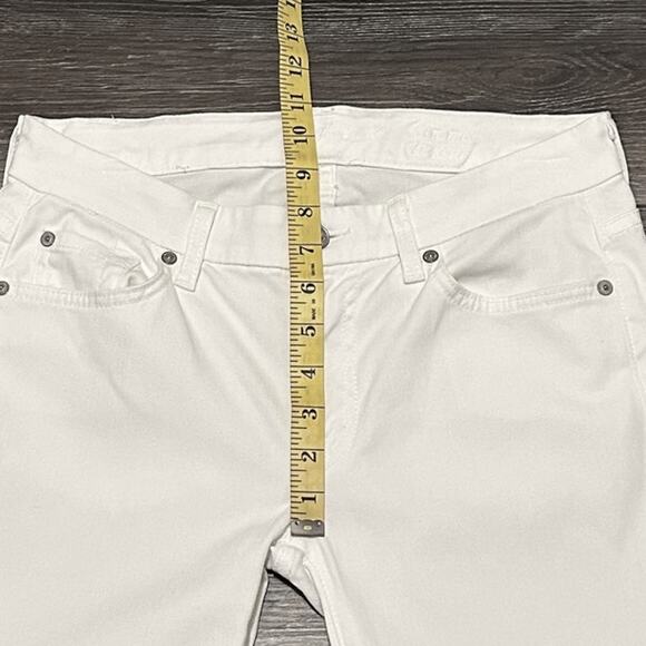 7 For All Mankind Women’s Size 28 Kimmie Bootcut White Jeans Made in USA - Picture 8 of 10